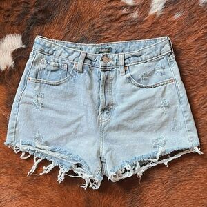 Wild Fable Super High Rise Cutoff Shorts Light Wash 6